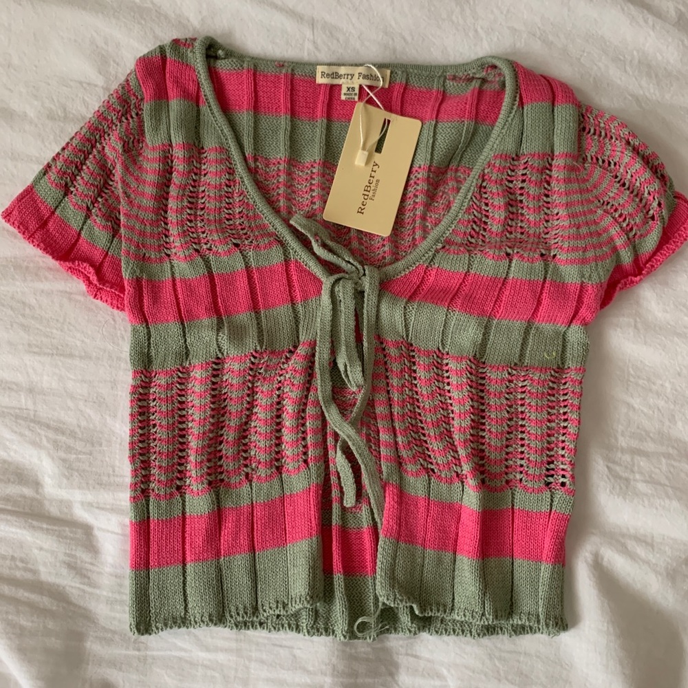 SOLD charcoal clothing pink tie top